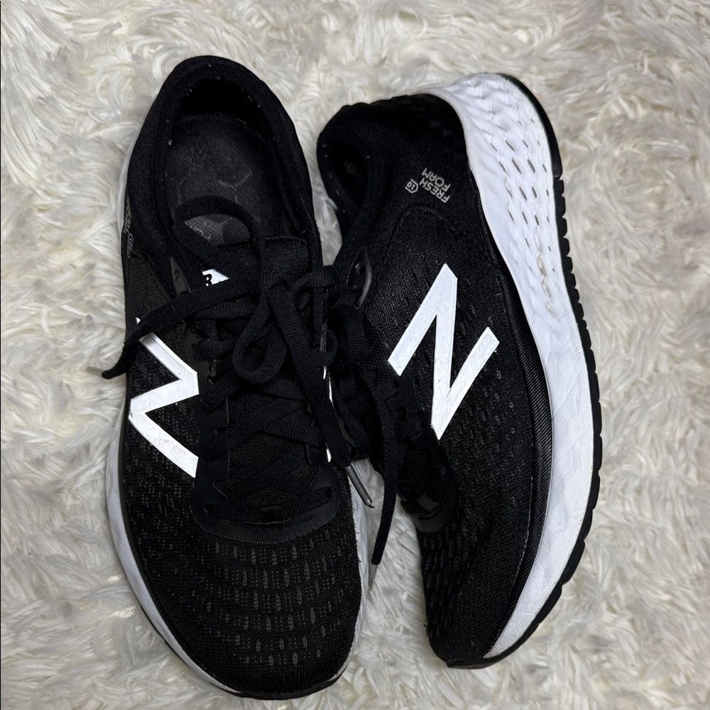 New Balance Black and White Running Shoes